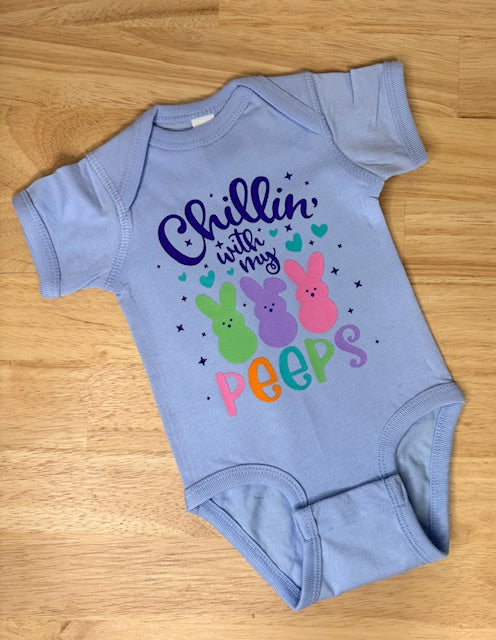 Chillin’ With My Peeps Easter Baby Onesie