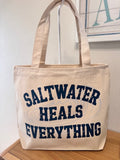 Saltwater Heals Everything Zippered Tote